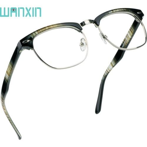 WANXIN Blue Light Blocking Glasses,Optic Glasess Frames Transparent Lens,Reduce Headaches&Eyestrain for Women/Men