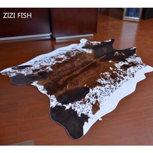 Zebra/Cow Printed Carpet PV Imitation Leather Rugs Animal Skins Natural Shape Carpets Decoration Mats Clothing shooting props