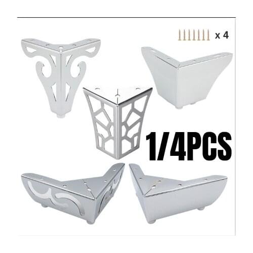 1/4PCS Hollow Out Modern Furniture Sofa Legs Metal Heavy Duty Modern Style Sofa Legs For Sofa Cabinet TV Bench with Screws