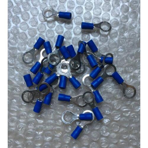 100PCS Circular insulation terminal end RV2-8 RV2-4L cold-press terminal blocks 1.5-2.5mm2