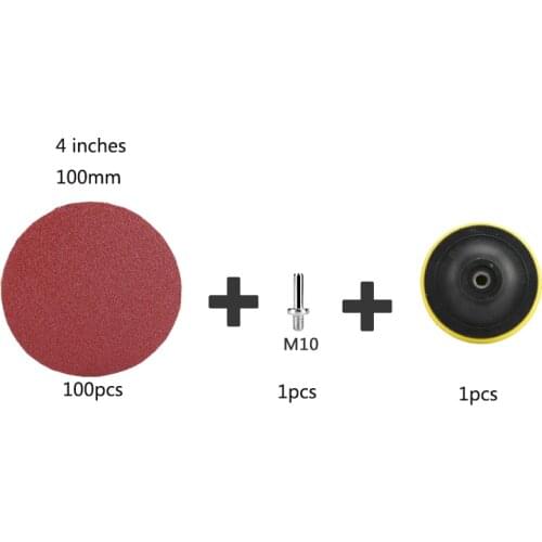 101pcs Set 4 inch Sanding Discs Pad Kit for Drill Grinder Rotary Tools with Backer Plate Includes Grit Sandpapers