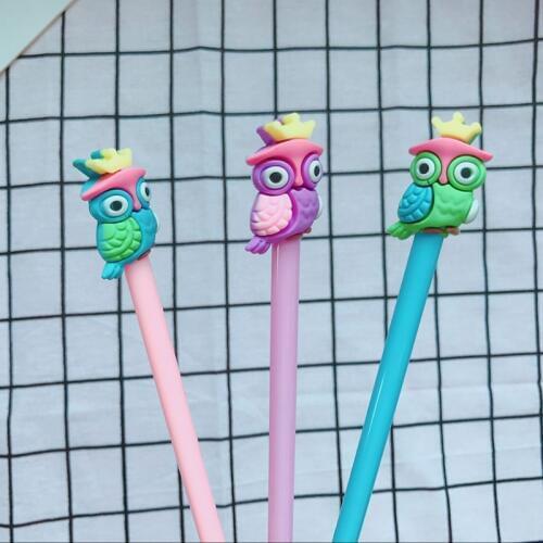 30 Pcs owl pen Stationery Pens for School Tools Cartoon Animal Owl Neutral Creative Animal Kawaii School Supplies Pen