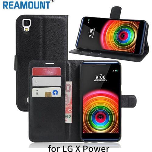 30 pcs High Class Wallet Case For LG X POWER Flip Cover PU Leather Stand Cell Phone Cases For LG K10