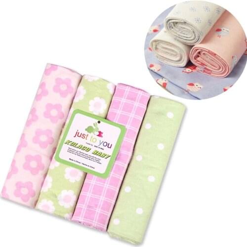 4pcs/lot Baby Cotton Flannel Baby Blankets/ Soft and Comfortable Flannel Blankets/Receiving Blankets76*76cm