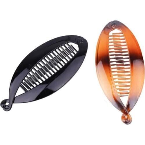 5pcs/lot Black/Brown/Transparent Handmade DIY bottom clip lacquer fish clip horsetail clip lentil clip vertical clip banana clip