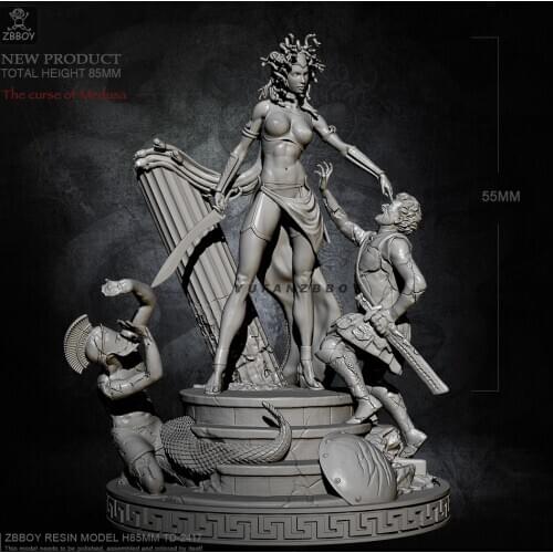 55mm Resin model kits The Curse of Medusa self-assembled TD-2417