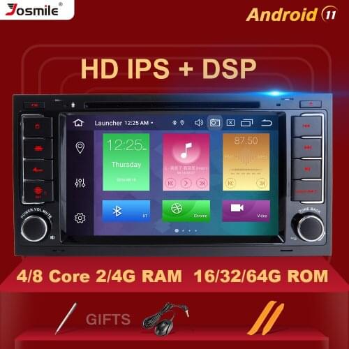 8 Core 4GB 64GB 2 Din Android 11 Car Radio DVD Player For VW/Volkswagen/Touareg/Transporter T5 2004-2011 Multimedia GPS Audio