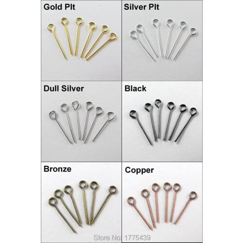 Free Shipping (200Pcs=1Lot ! )Jewelry Eye Pin Finding 30MM Gold Silver Bronze Dull Silver Plated For Jewelry Craft DIY