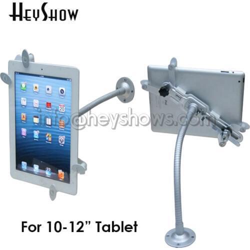 Ipad Security Clamp Tablet Lock Holder Display Stand With Gripper Tube Mount On Wall Or Desktop For 10 To 12.6 Inch Tablet PC