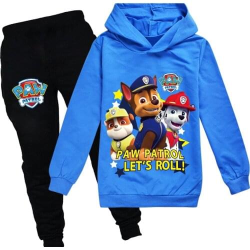 Kids Boys Girls Hoodies Pants Suit Cartoon Paw Patrol Childrens Clothing Sweatshirts Casual Fashion Pullover Jogging Pant