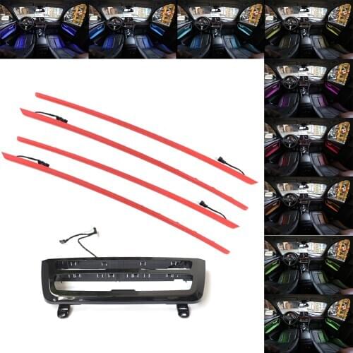 For BMW F30 F31 3 Series 2012-2019 Car Interior LED Door Dash Panel Ambient Light Bar Trim Red Strips