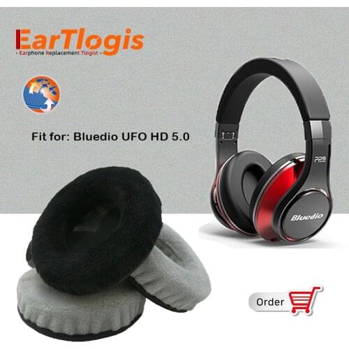 EarTlogis Velvet Replacement Ear Pads for Bluedio U UFO HD Bluetooth 5.0 Stere Headset Parts Earmuff Cover Cushion Cups pillow