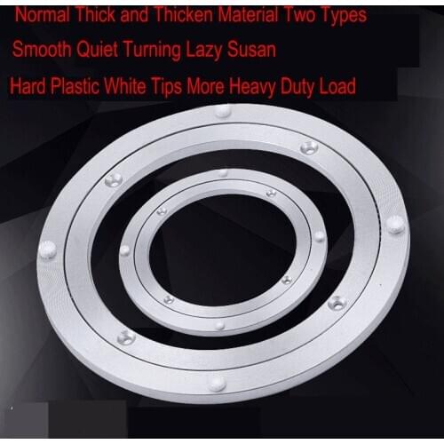 HQ TL01 Thicken Aluminum Lazy Susan Serving Ring Rotating Plate Ball Bearing Round Swivel Turntable Plate Table Swivel Plate