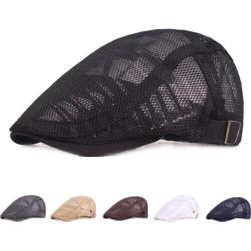 Summer Beret Hat Men Women lvy Flat Cap Vintage News boy Hat Adjustable Breathable Sun Hat Duckbill Caps Gorras Hombre