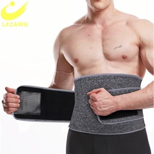 LAZAWG Men Waist Trainer Neoprene Belt Slimming Body Shaper Corsets Burner Workout Strap Fitness Belly Shapewear for Weight Loss
