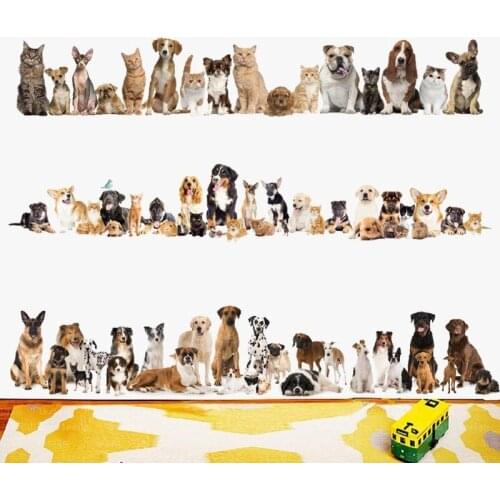 Creative Animal Wall Stickers Skirting Line Waistline Decorative Art Wallpaper Wallstickers Kids Room Bedroom Decor DIY 3D Mural