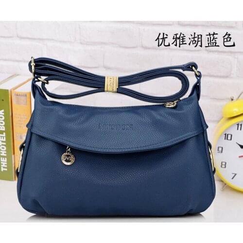 Fashion Middle Size Soft PU Shoulder Crossbody Bags For Women