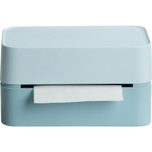 Nordic Home Office Desktop Tissue Paper Holder Plastic Napkin Container Box