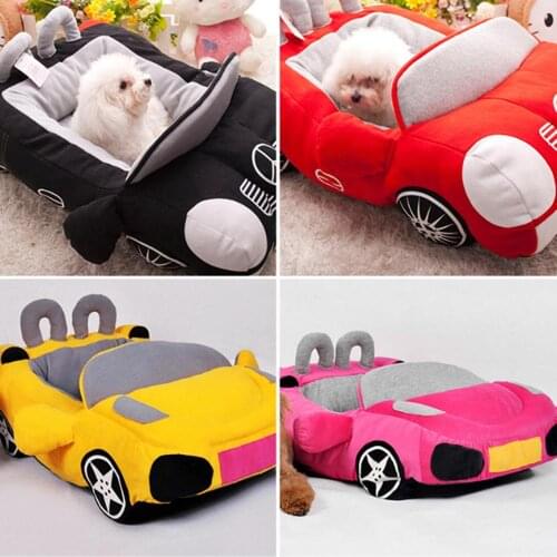 NEW2021 Cool Pet Dog Bed Fashion Car Shape Cat Nest Soft Puppy House Warm Cushion For Teddy Chihuahua Kennels Kitten Padded Sofa