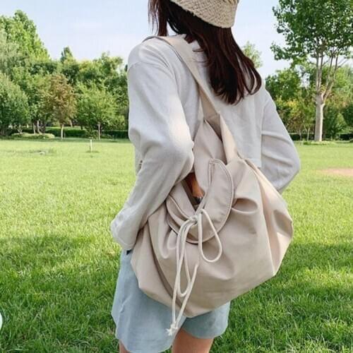 Casual canvas hobos women shoulder bags large capacity totes designer lady messenger crossbody bag drawstring big purses summer