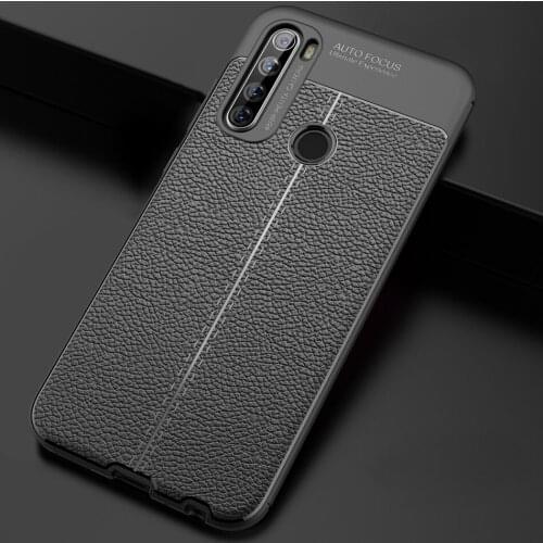 Redmi Note 8T Luxury Original Shockproof Armor Case for Xiaomi Redmi Note 8T Case Soft Leather Carbon TPU Case for Redmi Note 8T