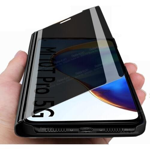 Luxury Smart Mirror Flip Magnetic Case For Xiaomi Mi 10T Pro Case Xiomi 10 T T10 5G 6.67" Mi10T 10TPro Stand Phone Cover Coque