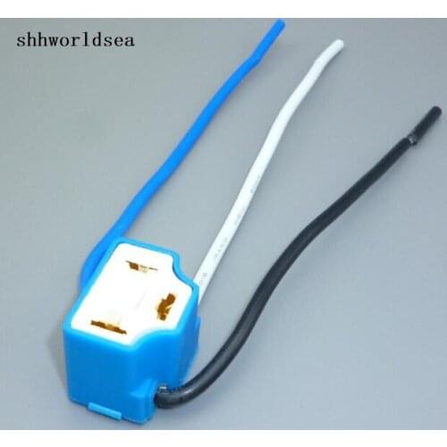 Shhworldsea 10pcs 9003 3pin excellent heat corrosion resistance male h4 socket connector bend