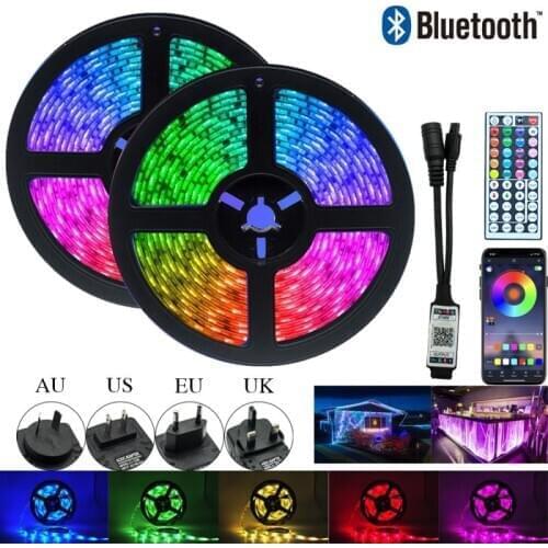 Led Light Strip RGB 2835 Bluetooth Waterproof Color Changing Flexible Ribbon Tape Diode 12V 5M Living room decoration