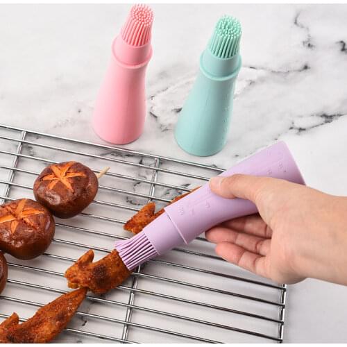 High Temperature Resistant Silicone Bottle Brush Barbecu Brush Oil Brush Household Baking Oil Brush Pancake Brush Oil Tool