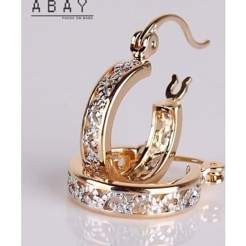 S925 Silver Hollow Earrings Womens New Fashion Hot Sale Zircon Temperament Simple Gold Design Ear Pendant Wholesale Trend