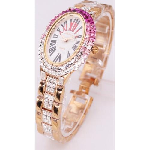 Top Melissa Lady Womens Watch Japan Quartz Fashion Gradient Rhinestones Luxury Crystal Bracelet Party Girl Birthday Gift Box