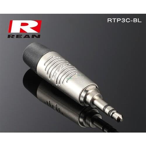 1Pcs NEUTRIKs REAN repair headphone plug RTP3C-BL nickel-plated stereo small three-pin 3.5mm plug HIFI accessories