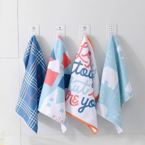 4Pcs/Set Nordic Printed Kitchen Towel Cloth Cleaning Supplies Cleaning Cloth Kitchen Accessories Household Cleaning Supplies