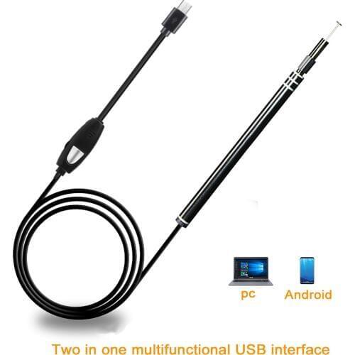 2-in-1 USB Ear Cleaning Endoscope HD Visual Ear Spoon Multifunctional Earpick With Mini Camera Ear Health Care Cleaning Tool2018