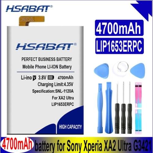 HSABAT LIP1653ERPC 4700mAh Battery for Sony Xperia XA2 Ultra G3421 G3412 XA1 Plus Dual H4213