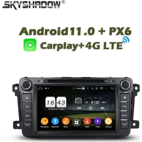 720P Carplay PX6 Car DVD Player TDA7851 DSP Android 10.0 4G + 64GB GPS RDS Radio wifi Bluetooth 5.0 For Mazda CX-9 2012 2013