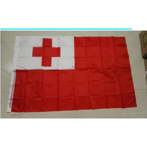 Free shipping xvggdg 90x150cm Tonga flag 3x5 Feet Super Poly football FLAG Indoor Outdoor Polyester Flag