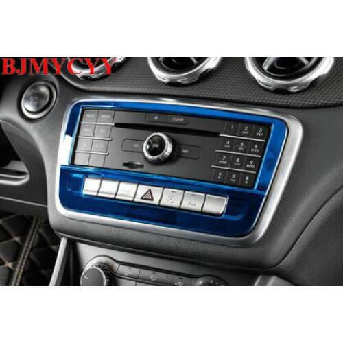 BJMYCYY Automotive CD panel stainless steel decoration frame For Mercedes Benz A class GLA200 CLA220