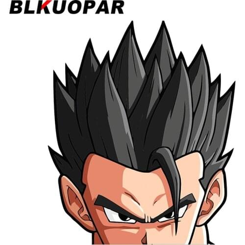 BLKUOPAR 13cm x 10.9cm For Son Gohan Peeking Motorcycle Car Stickers Surfboard Fine Decal Vinyl Material JDM SUV RV