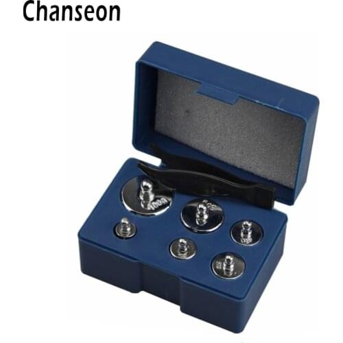Chanseon 6pcs/set Calibration Sets 200g Grams Precision Calibration Jewelry Scale Weights Correction Set 100g 50g 20g 10g 5g