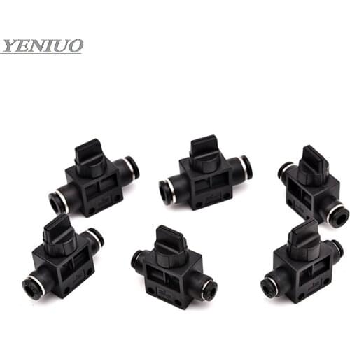 Black Pneumatic Air 2 Way Quick Fittings Push Connector Tube Hose Plastic 4mm 6mm 8mm 10mm 12mm Pneumatic Parts