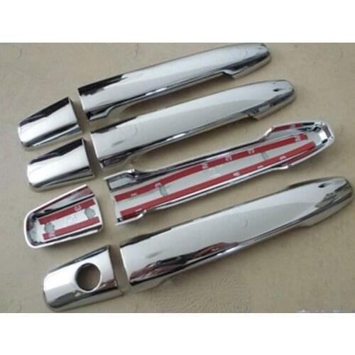 For Mitsubishi Outlander 2013-2019 High-quality ABS Chrome Car Outer Door Handle Cover Door Bowl Protection Covers Sticker 8pc