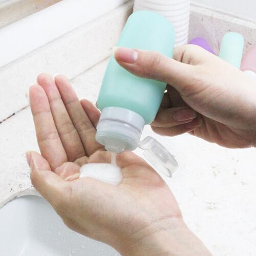 Travel Portable cosmetics, silicone bottles, shampoo, shower gel, toiletries, empty bottle set