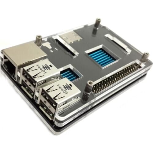 Latest Raspberry Pi 3 Model B Black Case Cover Shell Enclosure Box Transparent double color