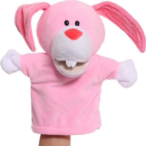 1pcs 25cm Animal Rabbit Hand Puppet Plush Toys Baby Educational Hand Puppets Story Pretend Playing Doll for Kids Children Gift