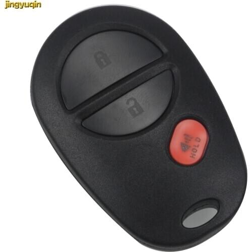 Jingyuqin 10pcs 3 Buttons New Remote Car Key Shell Fob for Toyota Sienna/Tundra/Sequoia Keychain Car-styling