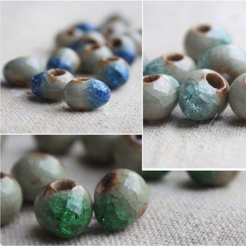 2017 new On sale 8mm 50pcs Brown Ice Crack Porcelain Ceramic Round Beads,Spacer beads Free shipping YS0046