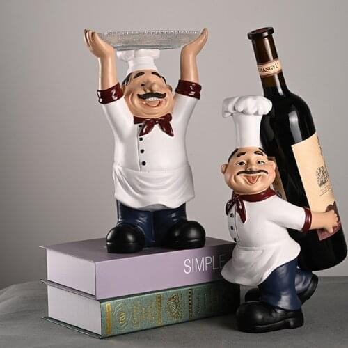 Creative Wooden Chef Ornament Resin Modern Artwork Home Decorations For Home & Living Room & Bedroom Decor Drop Shipping