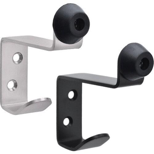 2pc Stainless Steel Hook Mute Rubber Anti-collision Door top with coat hook For bathroom Toilet bedroom kitchen hardware fitting
