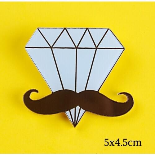 Fashion Cute Brooches Diamond White Gem Enamel Metal Pins For Women Kids Coat Shirt Bag Jackets Collar Lapel Badge Jewelry Gifts